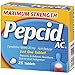 Pepcid AC Maximum Strength, 20 mg Famotidine for Heartburn Prevention & Relief, 25 ct