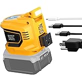 Ecarke 200W Portable Power Inverter Compatible with DeWALT 20V Outdoor Generato Battery Converter with 2 USB&LED&AC Outlet,Co