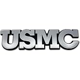 Elektroplate USMC Bright Chrome Car &amp; Truck Emblem | Officially Licensed US Marine Corps, Weatherproof Chrome-Plated OEM Grade Quality, Universal Fit at 4.0"