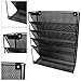 DLM Premium Wall File Holder Organizer, 5 Tier Wall Mount Metal Tray Organizer, Black