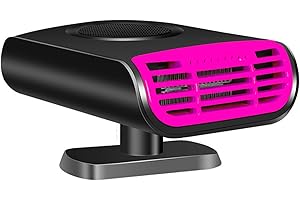 Nugxica Car Heater - Portable Car Heater, 12V Car Heater That Plugs Into Cigarette Lighter, 2 in 1 Heating & Cooling Fast Windshield Defrost Defogger（Pink）