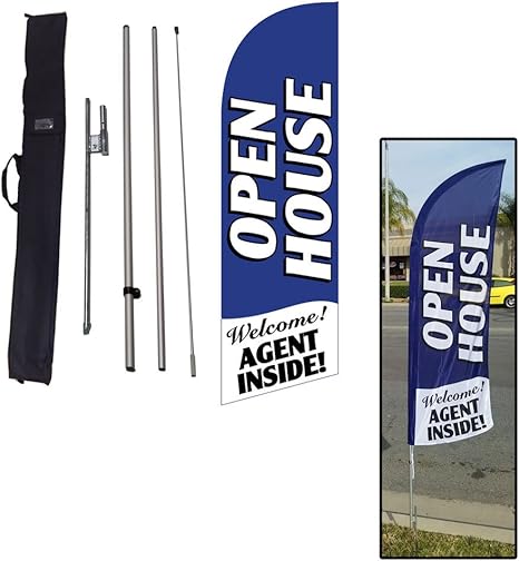 Amazon Com Open House Feather Flag Sign For Real Estate