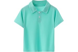 Toddler Boys T-Shirts Crew Neck Short Sleeve Tees Quick Dry Lapel Half Button Polo Shirt Summer Casual Tops 4-13 Years