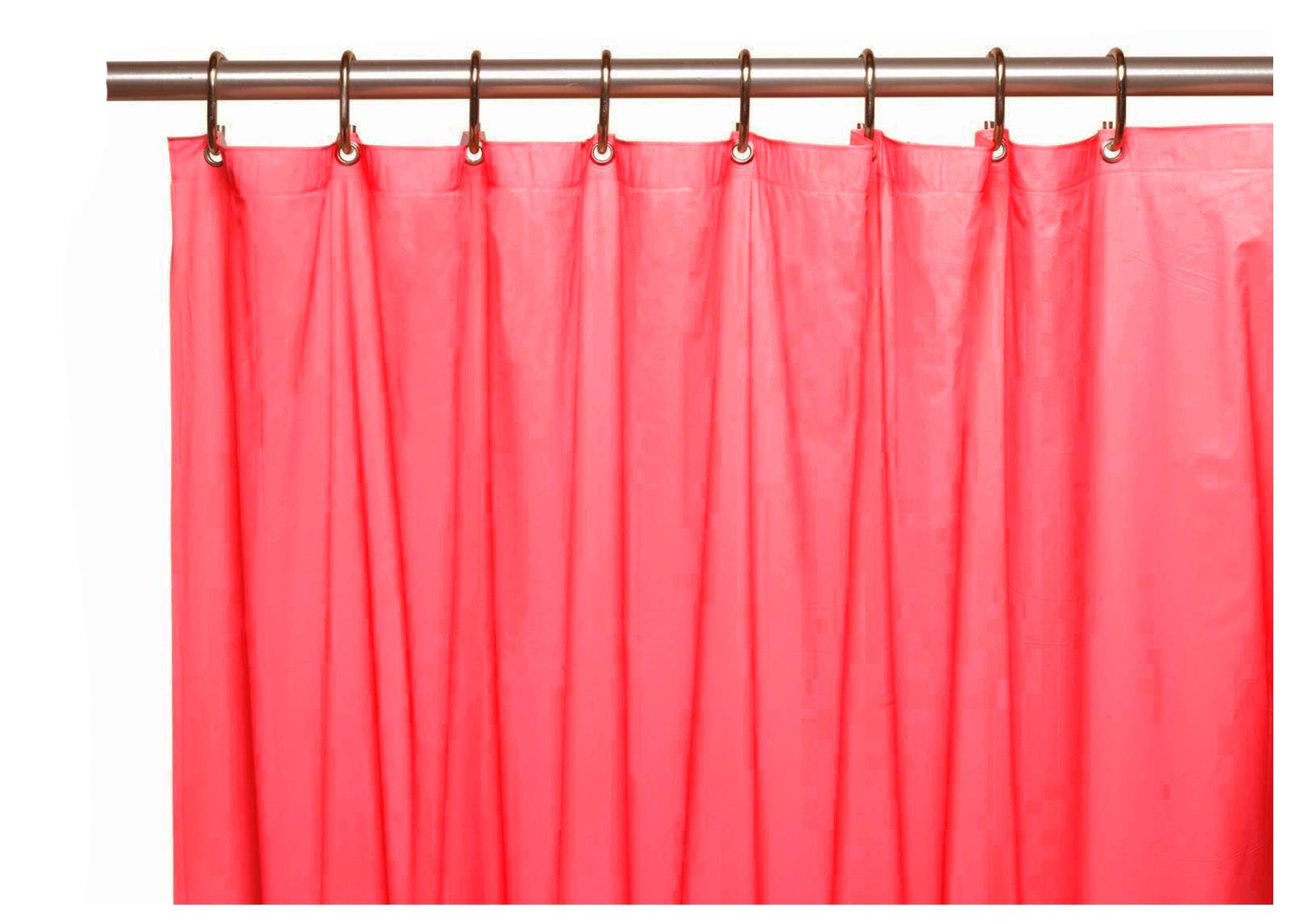 Venice Elegant Home Heavy Duty Vinyl Shower Curtain Liner with 12 Metal Grommets (Bright Pink)