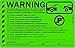 50 Green Fluorescent Multi-Reason Warning Stickers 8