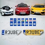 Paradise Print 2x Kids Number Plates Self Adhesive 140x35mm view 2