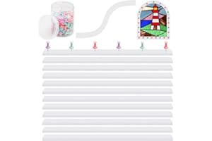 HUIKANGSHENG 12 Pcs 12 Inch Silicone Layout Block System for Stained Glass with 100 Mix Color Push Pins Tools, Free to Bend, Stained Glass Tools for You to Fixed Glass