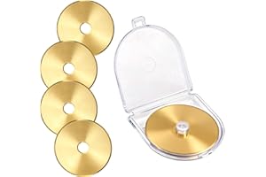 5pcs Titanium Coated Rotary Cutter Blades, Universal Replacement Circular Fabric Cutting Blades Refill for OLFA/Martelli/Drem