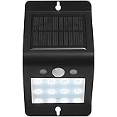 Globe Electric 17000210 4W LED Integrated Solar Powered Motion Activated Flood Light, 120-Degree Motion Detection, Black Fini