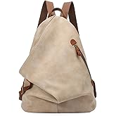 KL928 PU Leather Vintage Backpack – Large Casual Daypack Outdoor Travel Rucksack Hiking Backpacks for Men Women