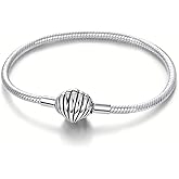 PARCOM 925 Sterling Silver Charm Bracelet for Pandora Charms Lucky, perfect Valentine's Day gift