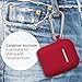GMYLE Protective Case for Airpods, Silicone Wireless Charging Earbuds Cover with Keychain Accessories kit Set Compatible with Apple AirPods 2 & 1 – True Red