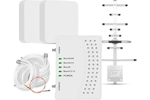 HXSDPLUS Cell Phone Booster for Home & Muti-Room, Up to 7000Sq. Ft,Cell Phone Signal Booster for Rural Area with 2 Indoor Panel Antennas,Boosts 5G 4G LTE for All U.S. Carriers, FCC Approved