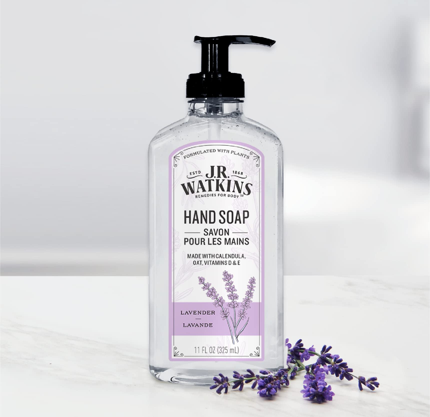 J.R. Watkins Gel Hand Soap, 3 Pack of 11 Fl Oz, Lavender
