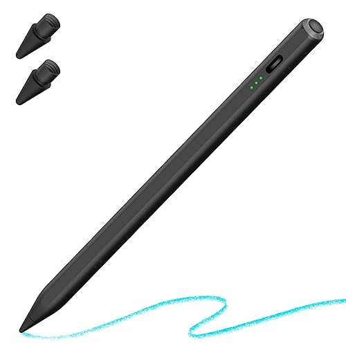Stylus Pen, Palm Rejection Tilt Sensitivity Rechargeable Active Pixel Nib Stylus Pencil, Only Compatible with Apple iPad 2018 and Later Version