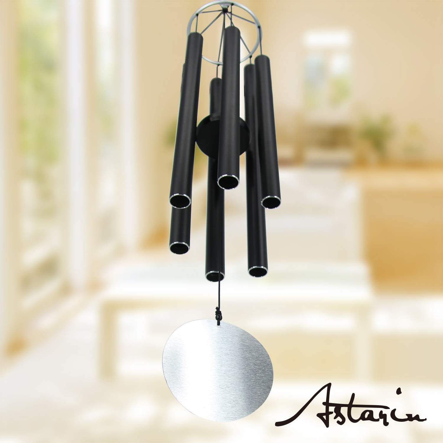 ASTARIN Wind Chimes Outdoor Large Deep Tone, 36Inch Large Wind Chimes for Outside Tuned Relaxing Soothing Low Bass, Memorial Wind Chimes Sympathy for Mom Dad, Black(A Free Card) : Garden & Outdoor