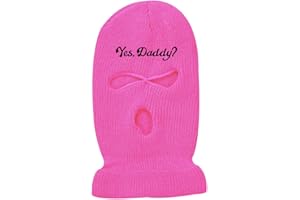 FASHIXD 3 Hole Ski Mask Yes Daddy Full Face Balaclava Winter Warmer Outdoor Sports Thermal for Men Women