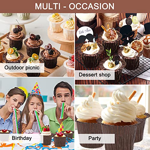 Suice Parchment Cupcake Liners 100 Pack, Top Hat Paper Baking Cups