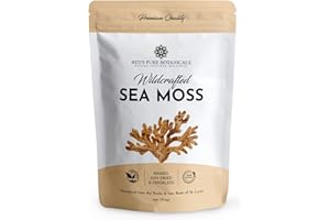 RED'S PURE BOTANICALS NATURE INSPIRED WELLNESS Wildcrafted Sea Moss - Healthy Irish, Raw Sea Moss from Rocks & Sea Beds of St. Lucia - 4oz Dry Makes 60-80oz Seamoss Gel - Hand-Harvested, Vegan and Non-GMO - 114 Gram Pack
