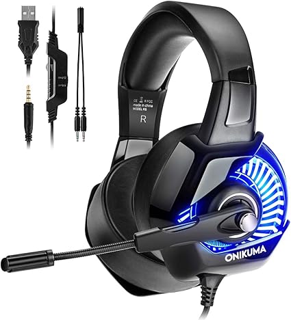 Amazon ゲーミング ヘッドセット 18最新版 Levens ヘッドホン ヘッドフォン マイク付き Pc パソコン スカイプ Ps4 Xbox Oneなどに対応 有線 3 5mm男女兼用 Levens ポータブルオーディオ