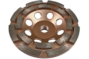 EDIAMONDTOOLS 4.5" Diamond Grinding Wheels for Concrete or Masonry, 16 Double Row Segments, 30/40 Grit, Medium Bond, 5/8"-11 Arbor