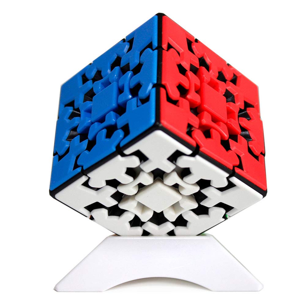 Oostifun OJIN YUMO Gear Cube 3x3 Puzzle KungFu Cube 3D Puzzle 3x3x3 Cube Smooth Puzzle Smooth Cube Puzzle with One Cube Tripod(Multi Color)