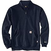 Carhartt Men's Flame-Resistant Force Loose Fit Midweight Mock Neck Sweatshirt