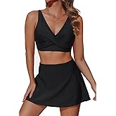 Aqua Eve Two Piece Bikini Skirt Swimsuit - 2 Piece Bathing Suits for Women High Waisted with Pockets 2025 Swimwear