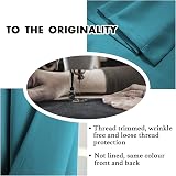H.Versailtex Blackout Pencil Pleat Window Curtains 66x72 2 Panels Teal view 9