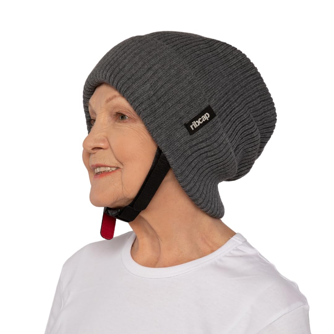 Ribcap Lenny Medical Grade Protective Helmet | Grey | Large (Head Circumference 59-61 cm) | Soft Helmet for Epilepsy | Protective Helmet for Seizures | Fashionable and No Stigma