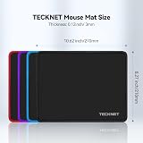 TECKNET Gaming Mouse Pad 270x210x3 mm Non-Slip Waterproof Stitched Edges view 6