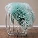 Chanasya Super Soft Faux Fur Fake Sheepskin Blue Sofa Couch Stool Casper Vanity Chair Cover Rug/Solid Shaggy Area Rugs for Living Bedroom Floor - Turquoise 2ftx3ft