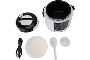 12V Portable Mini Rice Cooker for Car 2L Multifunction Stick Proof Travel Cooker with Inner Pot and Steam Basket