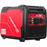 PowerSmart 4800W Portable Inverter Generator, Gas Powered Quiet Inverter Generator with CO Alarm & RV Ready 30A Outlet, 223cc