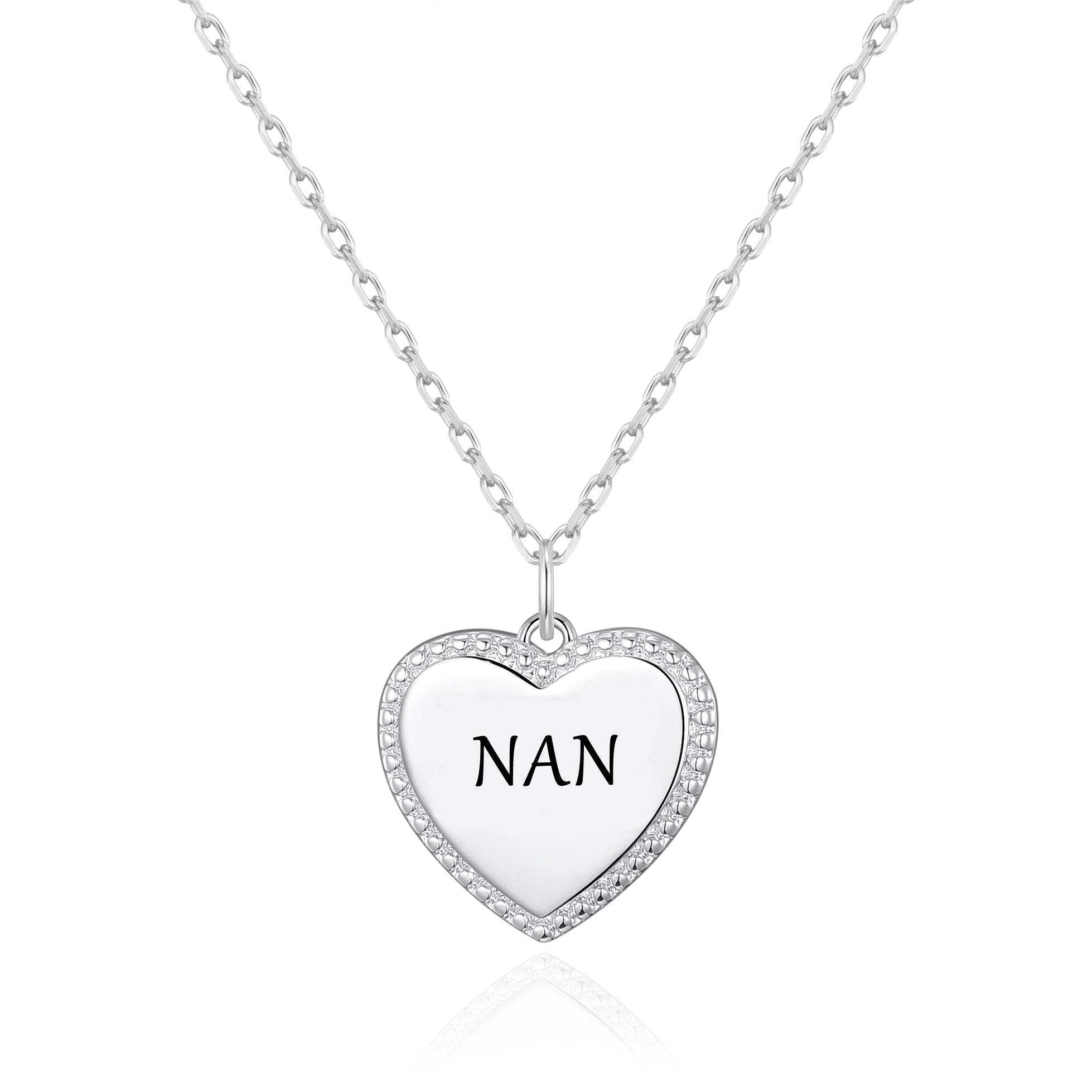 Philip Jones Silver Plated Filigree Heart Nan Necklace