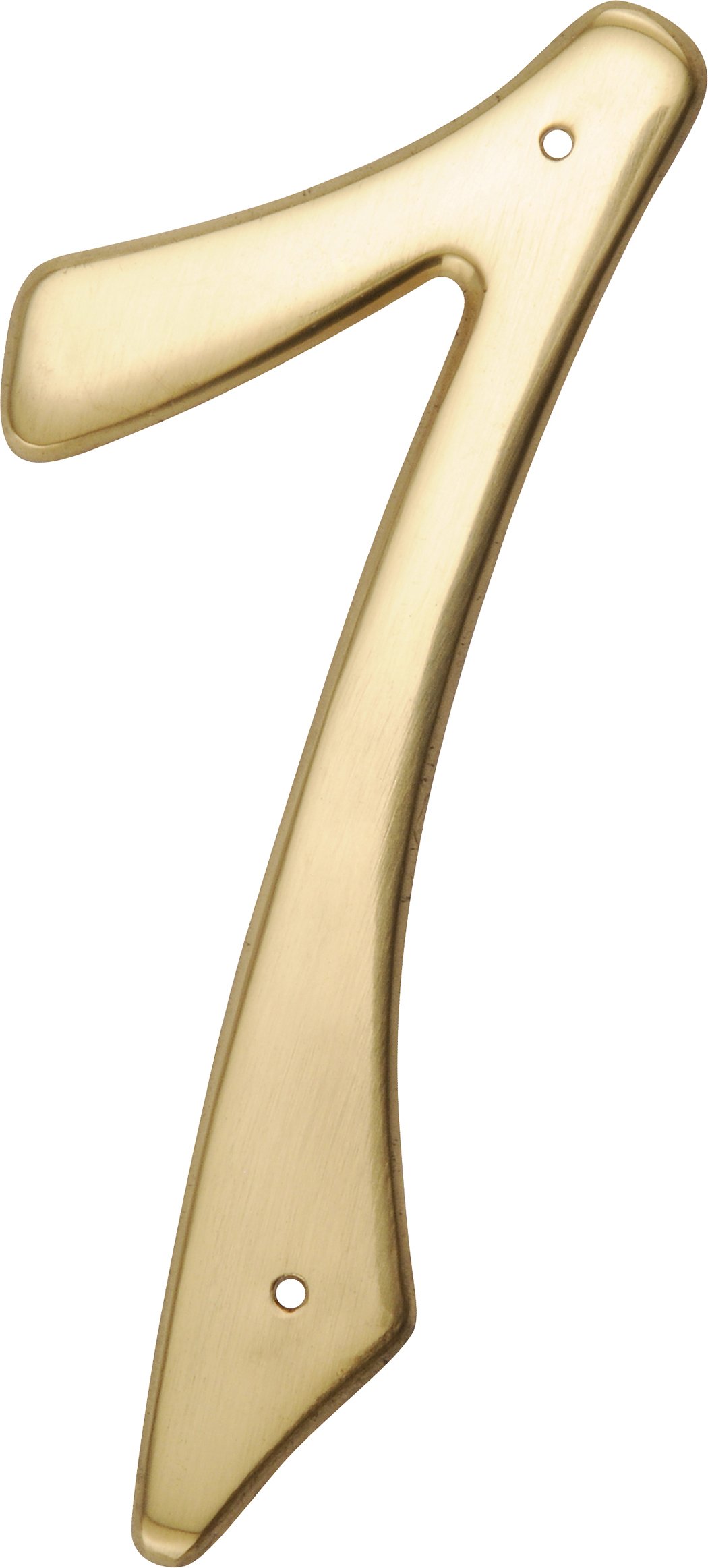 Hillman 847049 Brass 4-Inch Nail-On Traditional Solid House Number 7, 4 Inch