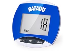 BATAUU Best Pedometer, Simply Operation Walking Running Pedometer with Calories Burned and Steps Counting
