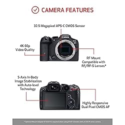 Canon EOS R7 Mirrorless Camera (Body Only), Hybrid