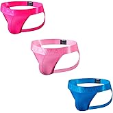 JOCKMAIL 3PCS/Pack Jock straps for Men Breathable Mens Jockstrap Athletic Supporter for Gym,Nightclubs & Special Occasions