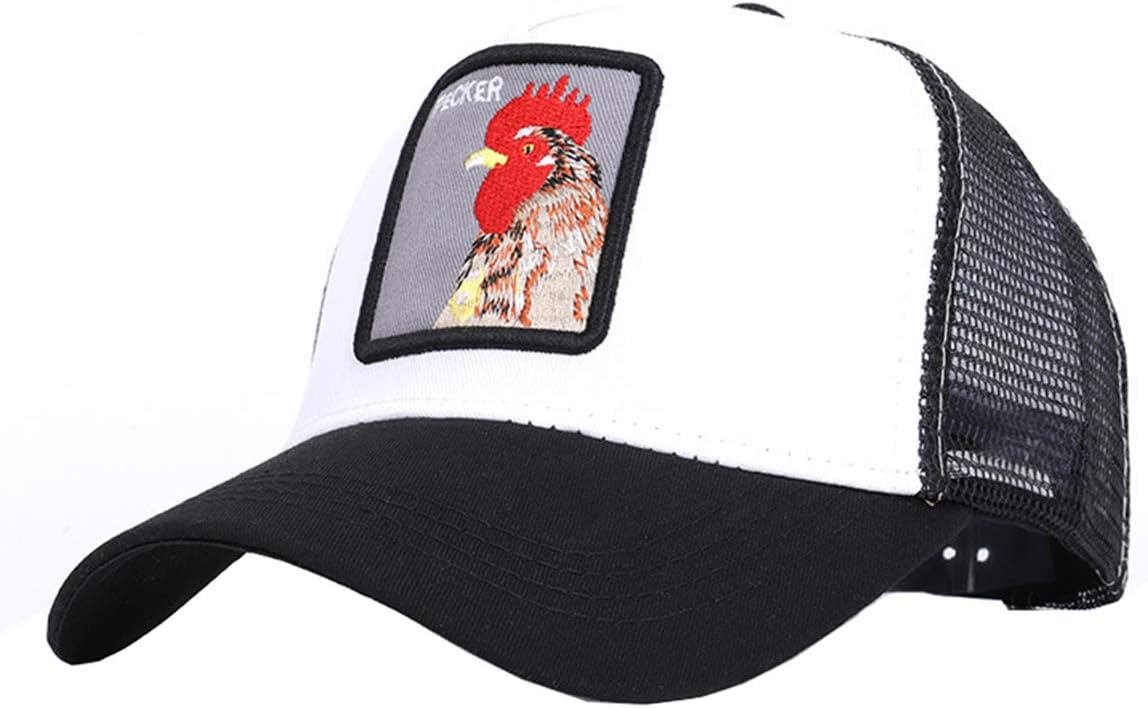 Cock-Trucker Animal Hats Mesh Unisex Embroidered Snapback Adjustable