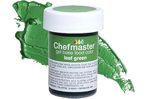 Chefmaster Leaf Green Gel Food Coloring | Vibrant Color | Professional-Grade Dye for Icing, Frosting, Fondant | Baking & Decorating | Fade-Resistant | Easy-to-Use | Made in USA | 1 oz