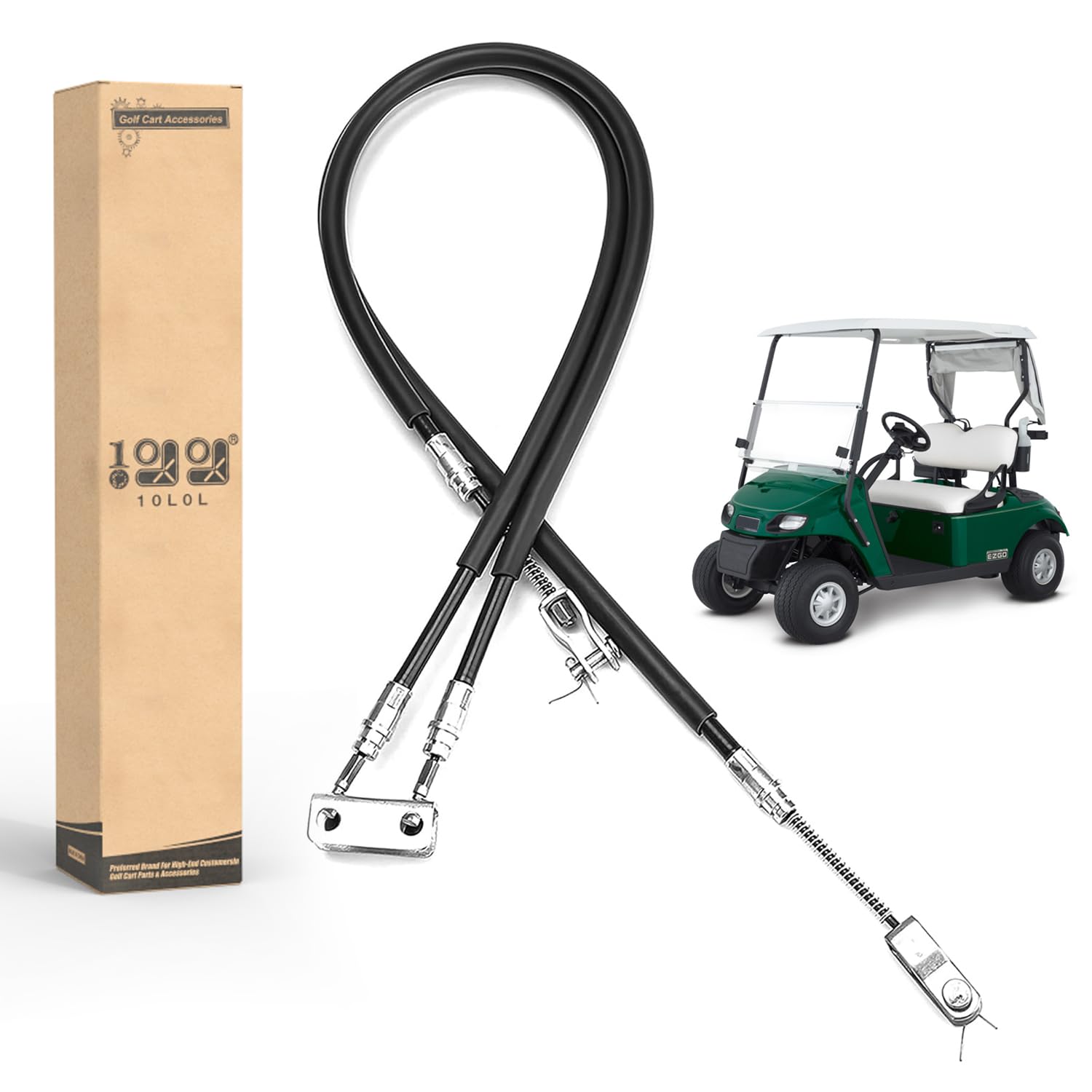 Photo 1 of 10L0L Golf Cart Brake Cable Stainless Steel Core for EZGO TXT 1994 & up or EZGO TXT Marathon Medalist, Golf Cart Driver & Passenger Side Brake Cable 70716-G03 70273-G03 70969-G03