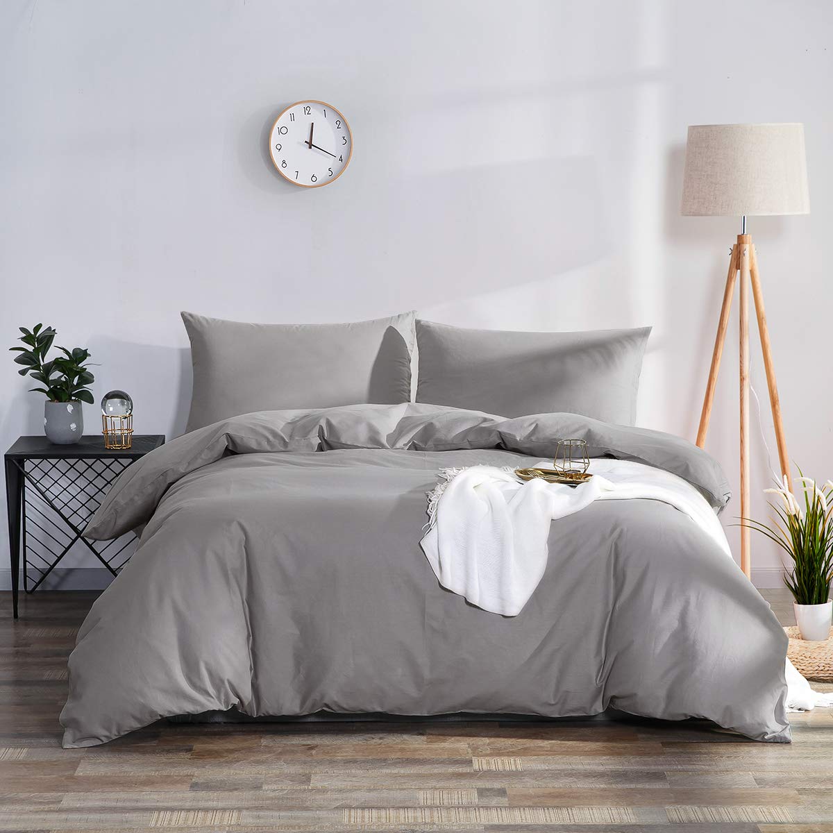 Ruikasi 3pcs Superking Duvet Cover Non Iron Zip Fastening Bedding Set With Smooth Velvet Feeling Fluffy And Soft For Sleeping Grey Buy Online In India At Desertcart In Productid 111475300
