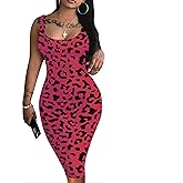 Mrskoala Women Midi Tank Dresses Sexy Club Casual Dress Summer
