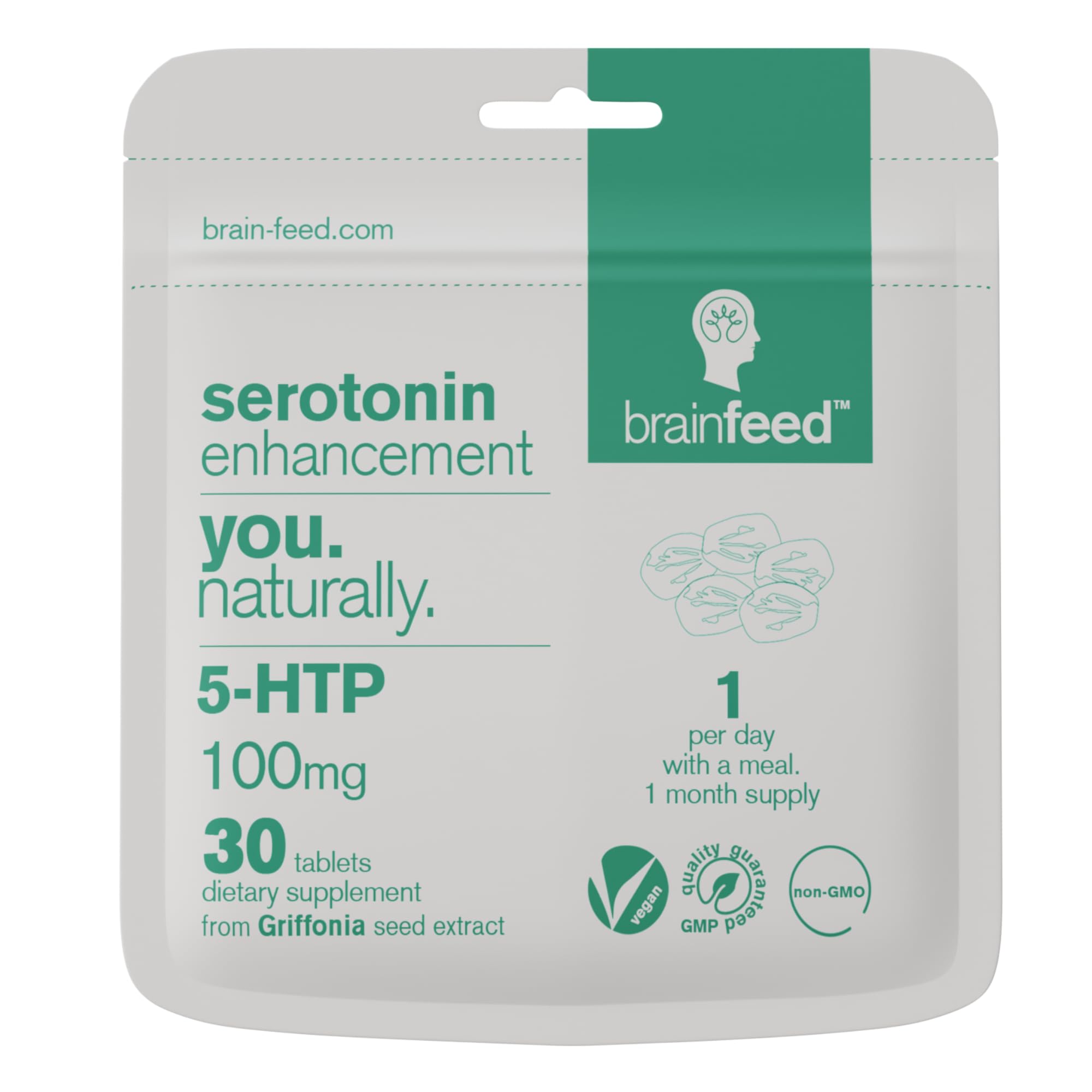5HTP High Strength | 30 x 5HTP 100mg Tablets – 1 A Day | Natural 5 htp Supplements from griffonia Seed Extract | UK Manufactured