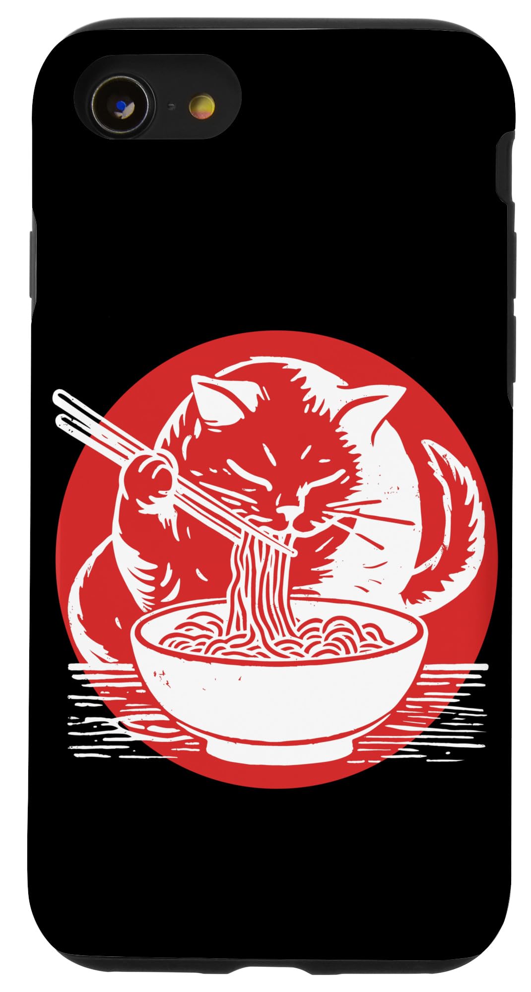 iPhone SE (2020) / 7 / 8 Cat Eating Ramen Japanese Noodles Case