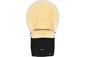 Werner Christ Baby Sheepskin footmuff Oslo Luxe for carrycot - Winter footmuff Made of Medical Fur (from 0 to 6 Months) for carrycot, Infant Carrier, Stroller
