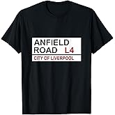 Liverpool Anfield Road Street Sign T-Shirt