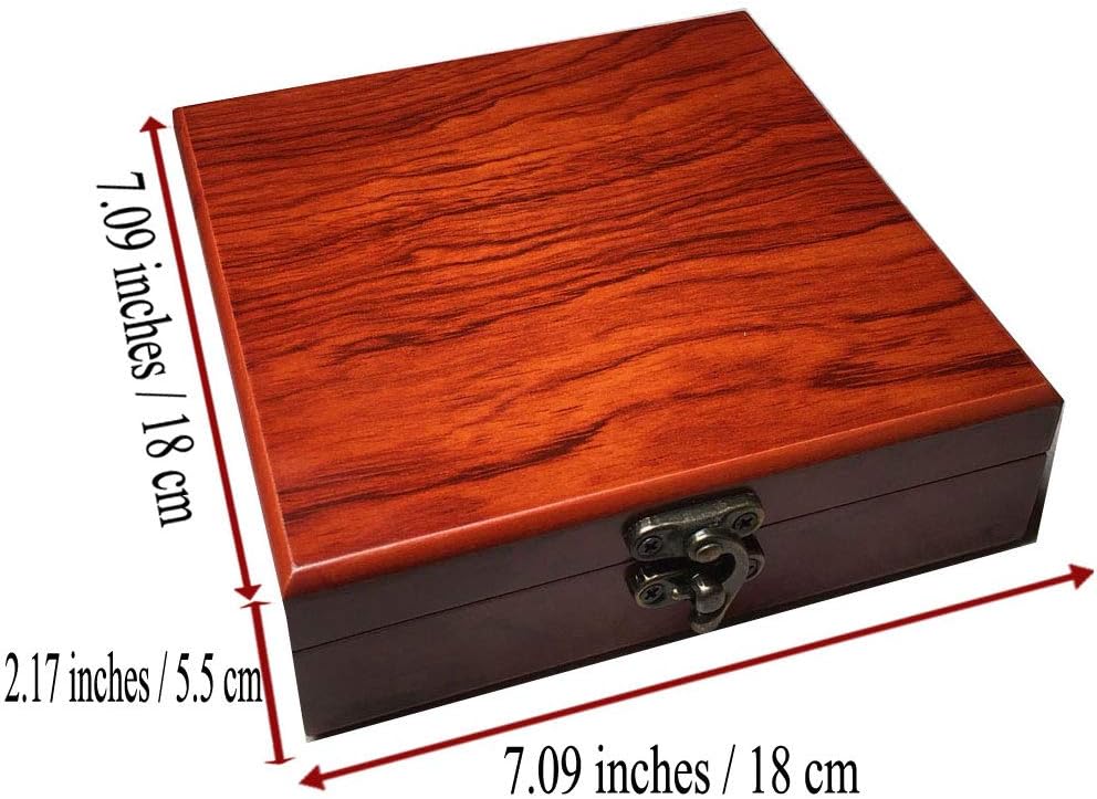 Wooden box,wooden jewelry box,wooden box with hinged lid, decorative box storage box with lid,wooden storage box,storage box with lock,suitable for gifts,beads,jade, bracelets,necklaces,small items,: Home Improvement