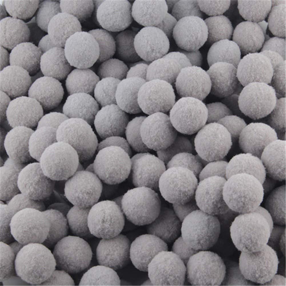 500 Pack Fluffy Pom Poms for Craft,High Density Pompoms Balls for DIY Crafts Jewelry Making Hair Accessories Clothing Hat Embellishment 10mm,Grey